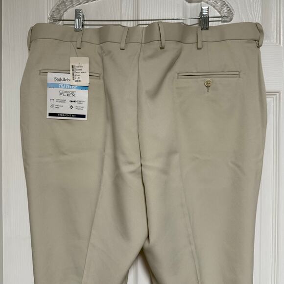 Saddlebred Travelers Comfort Flex Straight Fit Men's Dress Pants Size 42X32 - Picture 10 of 11